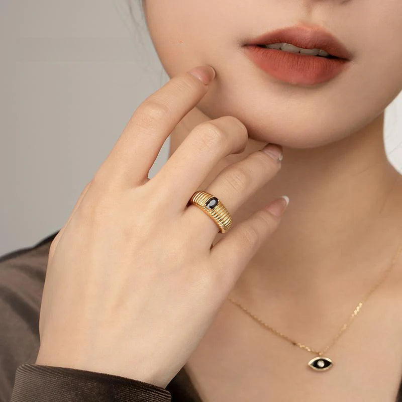 Elegant Lazy Light Luxury Simple Personality Design Southern France Series Ring Gold Necklace David Jewelrygold necklace david jewelry003