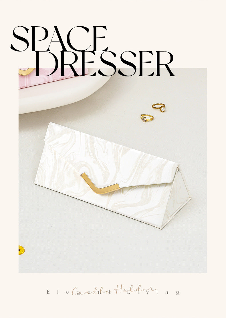 davidCross-Border Direct Supply Jewelry Box Luxury Foldable Jewelry Box Earrings Rings Necklaces Storage Jewelry Glasses Storage Box