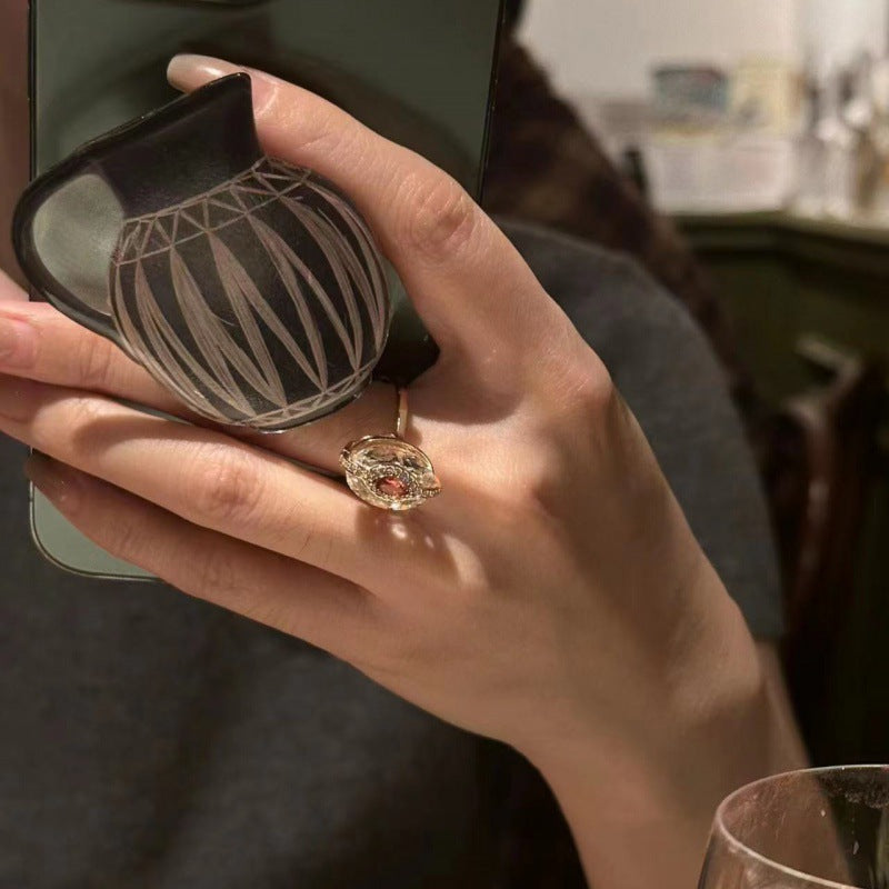 French Retro Fashion Light Luxury Design Ring David Gold Necklacedavid gold necklace003