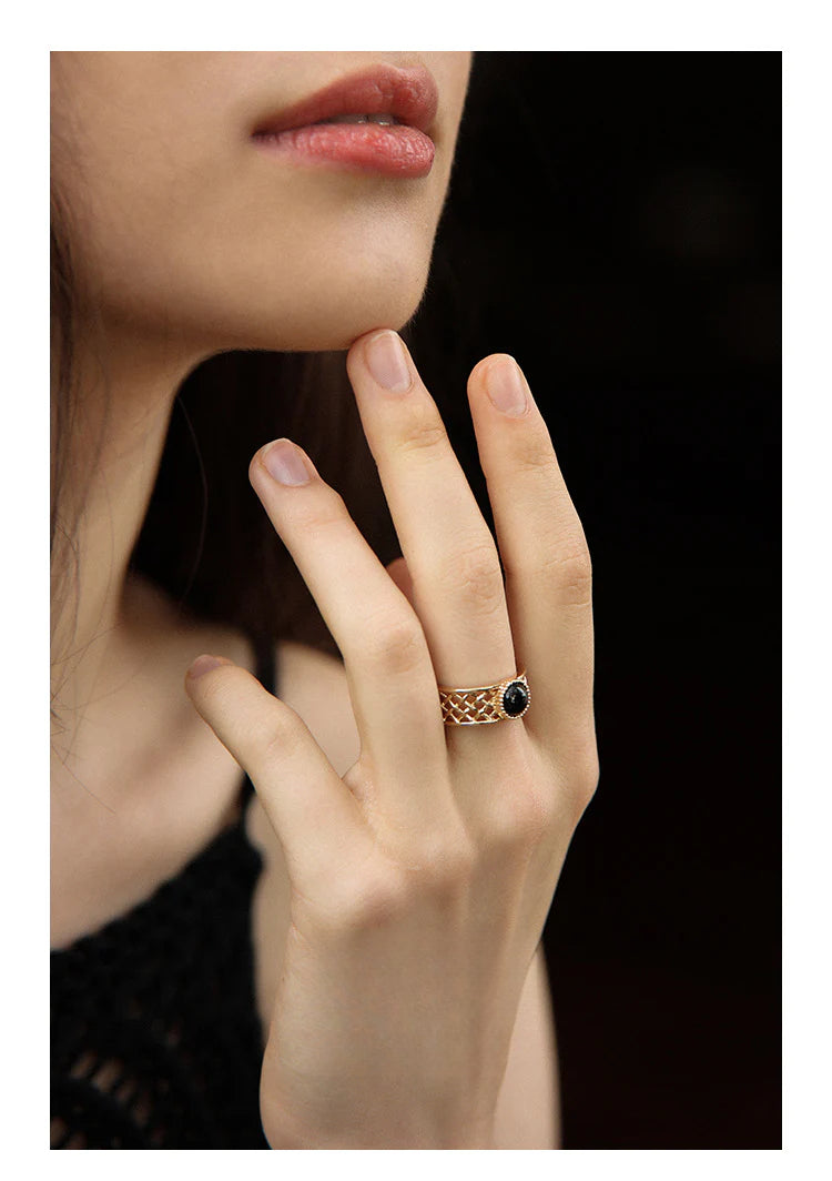 Copper Alloy Ring French Style Elegant Lazy Light Luxury Ring Jewelry Davidjewelry david003003