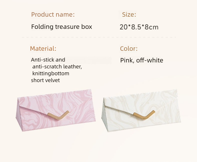 davidCross-Border Direct Supply Jewelry Box Luxury Foldable Jewelry Box Earrings Rings Necklaces Storage Jewelry Glasses Storage Box