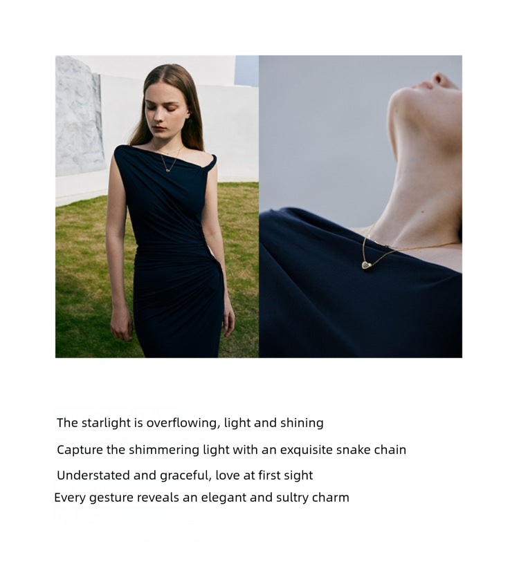 Chain 925 Silver Synthetic Zircon Silver Necklace Light Luxury Niche Minimalist Choker Petite Gold Collarbone Chain David Jewelrydavid jewelry002