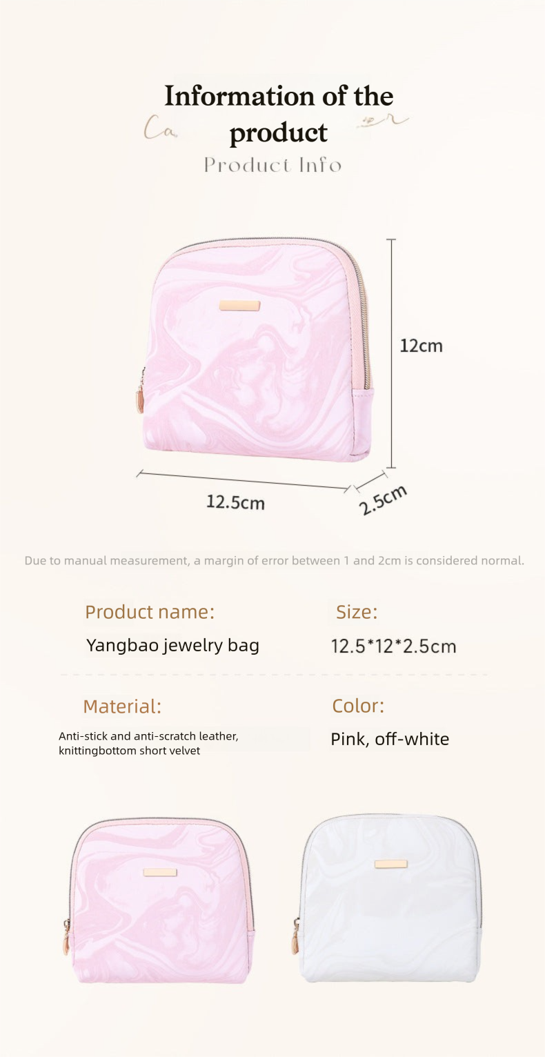 gold necklaceBracelet and Bracelet Storage Bag Jewelry Bag Multi-layer Travel Portable Storage Bag for Accessories and Cultural Artifacts