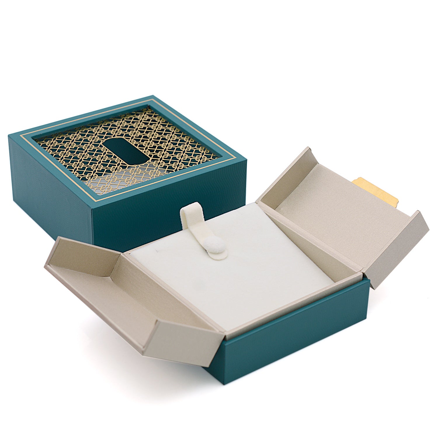 Traditional Gold Double-Opening Jewelry Box High-End Packaging Box Jewelry Gift Box Jade Gold Jewelry Box