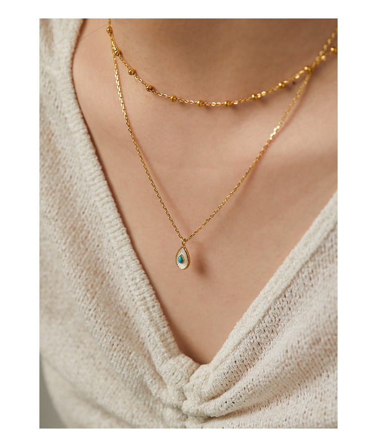 Chain 925 Silver French Light Luxury Design Fashion Simple Style Necklace Pendant Gold Necklace Davidgold necklace david002002