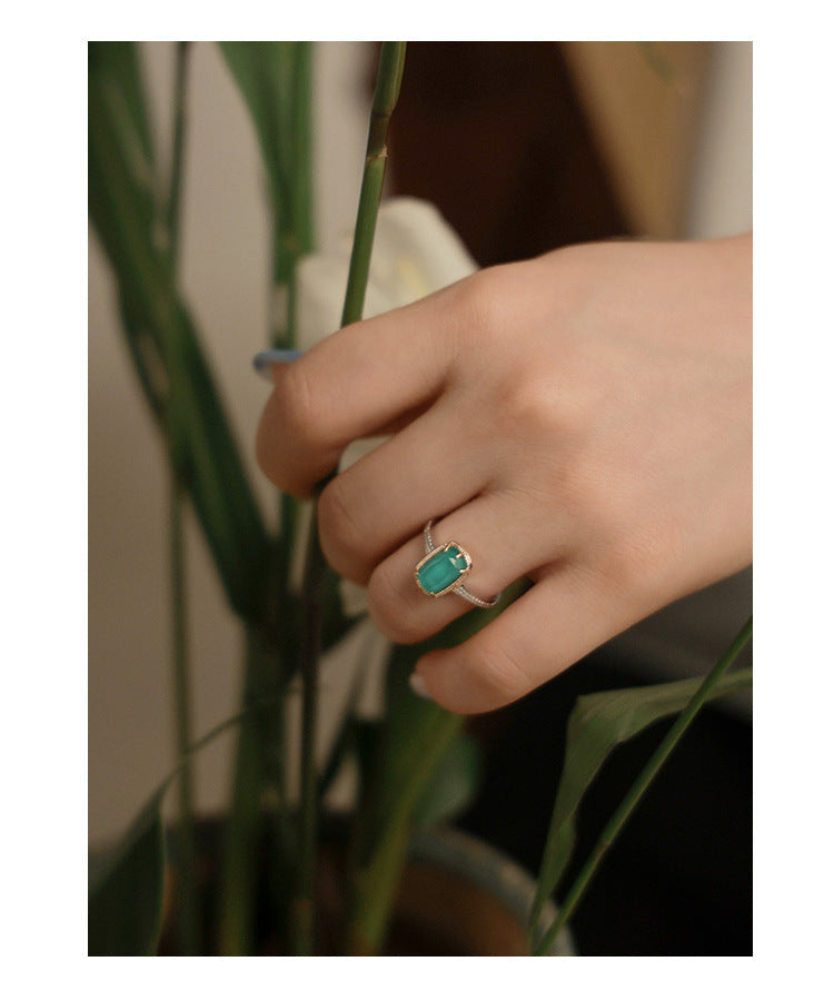 925 Silver Ring French Fashion Lazy Temperament Light Luxury Simple Retro Ring David Gold Necklacedavid gold necklace003