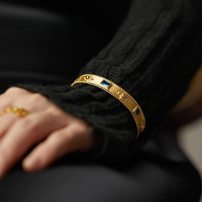 Brass Alloy Bracelet French Retro Bracelet Autumn Winter Fashion Simple Light Luxury Bracelet David Gold Necklacedavid gold necklace