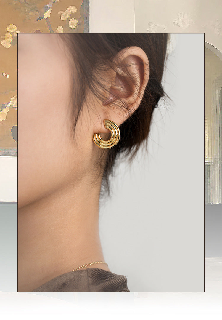 Original Design Fashionable and Elegant Lazy French Style Earrings Stud Earrings Simple David Gold Necklace Jewelrydavid gold necklace jewelry001