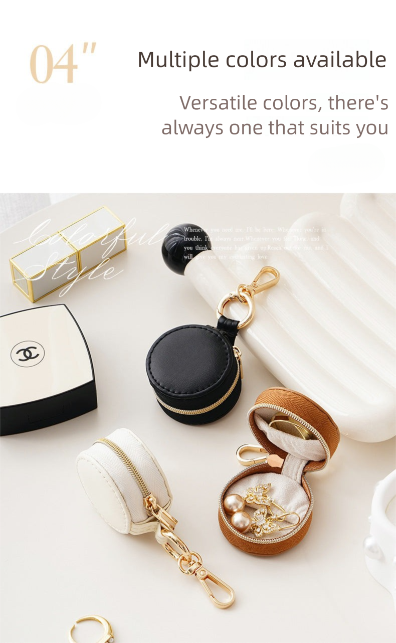 TiffanyCross-Border Direct Supply Jewelry Bag for Business Trips and Travel Portable Earrings Rings Storage Box Jewelry Organizer