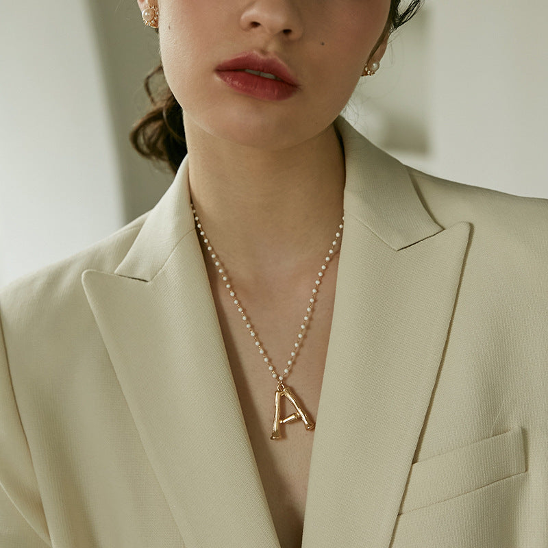 Necklace for Women, Light Luxury Niche Brand, Elegant Choker, Fairy Cool Style Accessory, A Pendant Pearl, Ins Collarbone Chain, David Jewelrydavid jewelry002