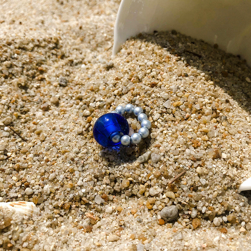 PN Glass Bead Earrings for Women Summer 2022 New Light Luxury Niche High-end French Style Earrings Small Exquisite Jewelry Jewelry David Gold Necklacejewelry david gold necklace001