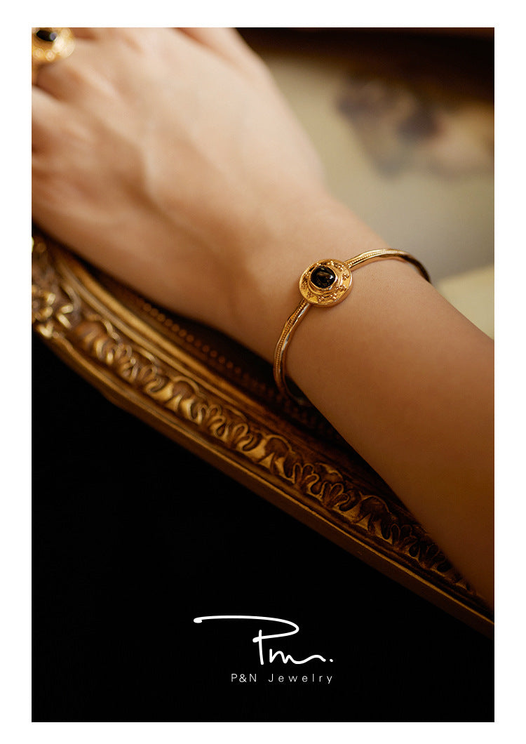 Copper Alloy Bracelet French Simple Elegant Vintage Light Luxury Bracelet Bangle