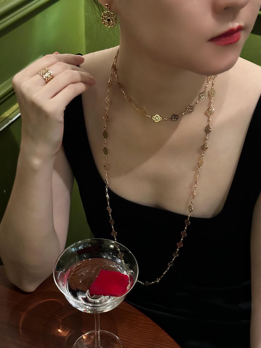 french retro Autumn and Winter Sweater Chain 0528