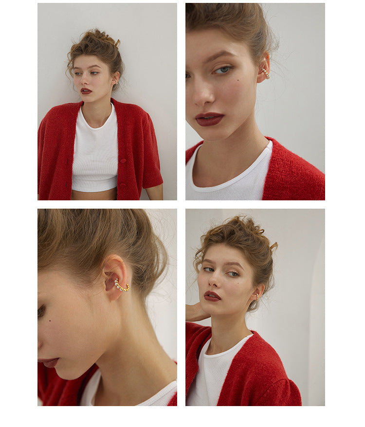 Pearl Ear Cuff No Piercing Feminine European and American Style Fake Earrings Clip-on Earrings No Piercing Ear Clips Jewelry David Jewelry David Gold Necklacejewelry david gold necklace