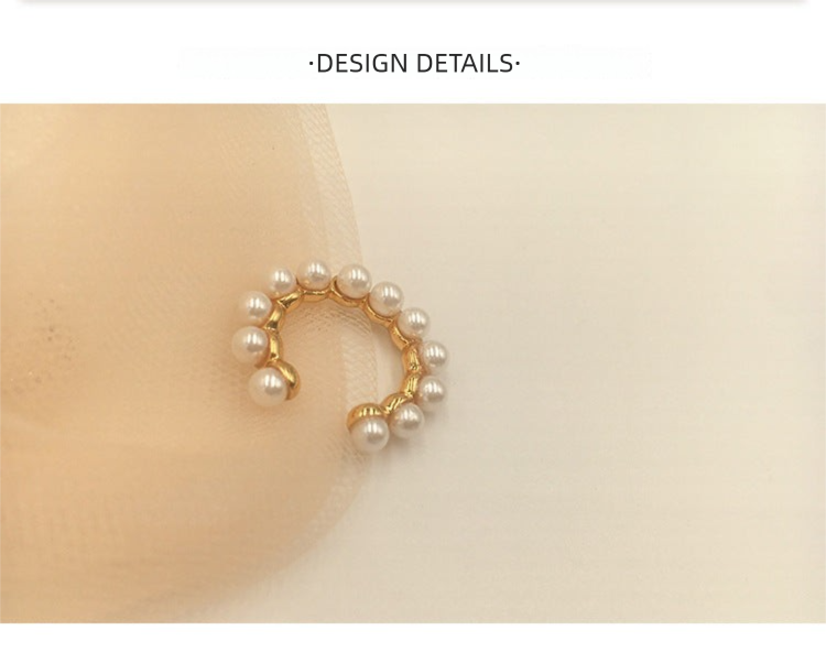 Pearl Ear Cuff No Piercing Feminine European and American Style Fake Earrings Clip-on Earrings No Piercing Ear Clips Jewelry David Jewelry David Gold Necklacejewelry david gold necklace