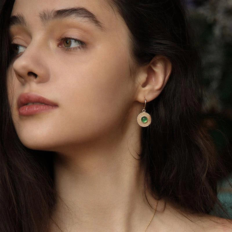 South French Straw Hat Three-Piece Set Ring (Open) Earrings Necklace Gold Necklace David Jewelry Jewelry Davidjewelry david001003