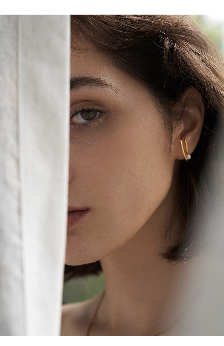 Ear Clip Type Painless No Ear Piercing Female Temperament Niche Ear Hook Side Ear Bone Clip 0528