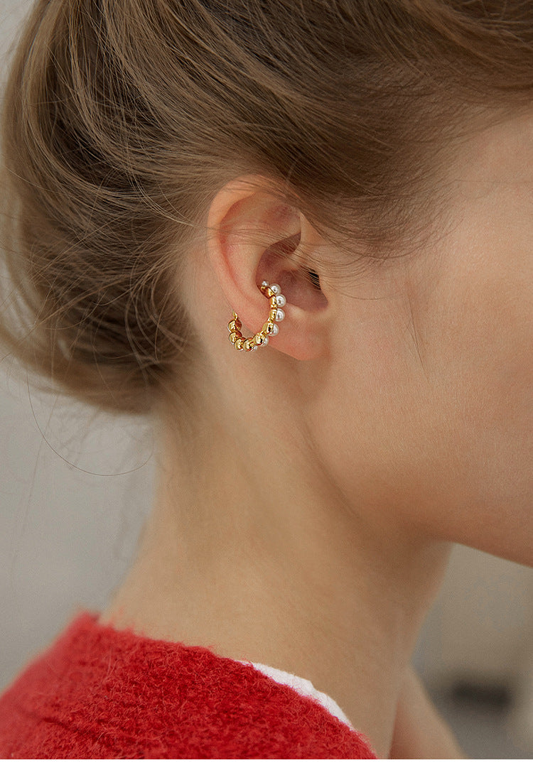 Pearl Ear Cuff No Piercing Feminine European and American Style Fake Earrings Clip-on Earrings No Piercing Ear Clips Jewelry David Jewelry David Gold Necklacejewelry david gold necklace