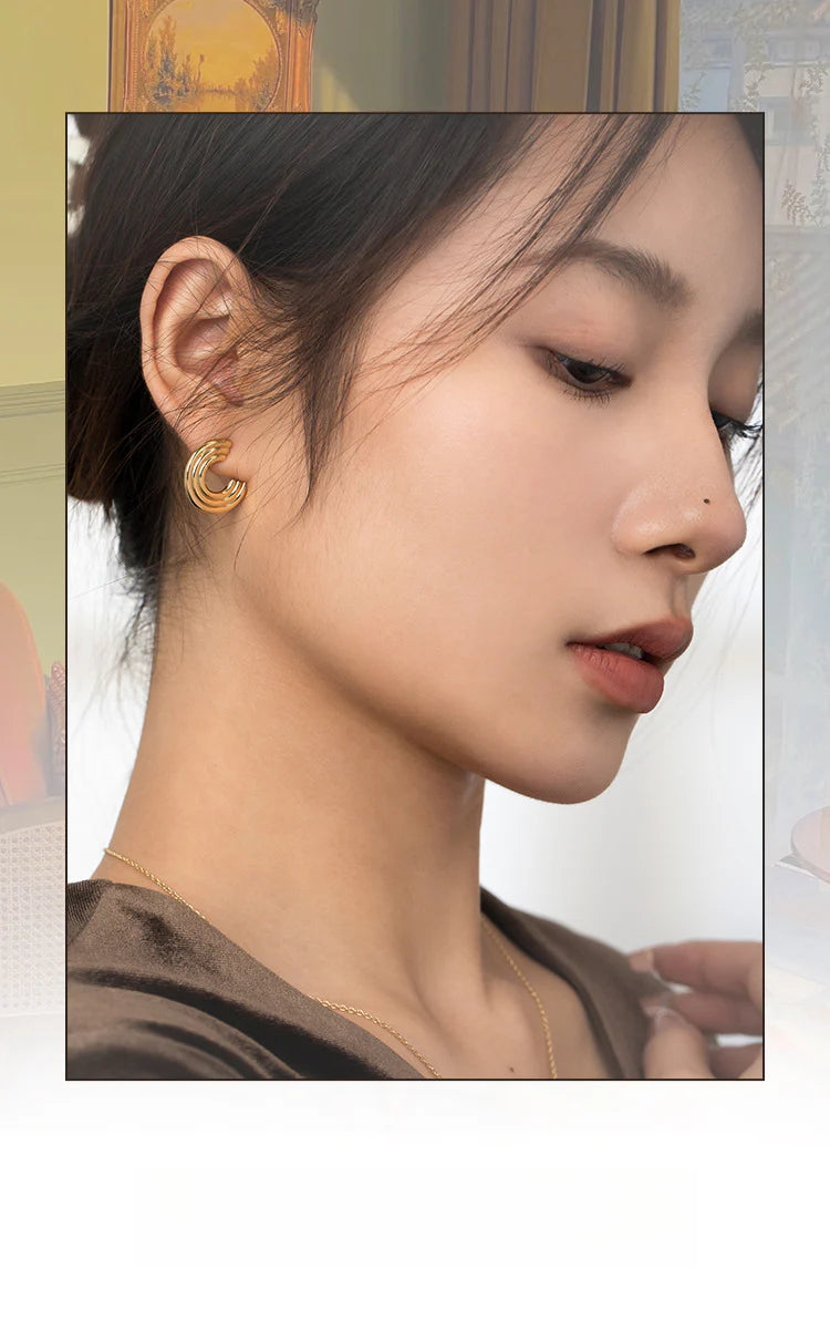 Original Design Fashionable and Elegant Lazy French Style Earrings Stud Earrings Simple David Gold Necklace Jewelrydavid gold necklace jewelry001