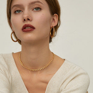 Titanium Steel Necklace Clavicle Chain High-end Jewelry Light Luxury Design Non-fading Short Choker Women's Necklace