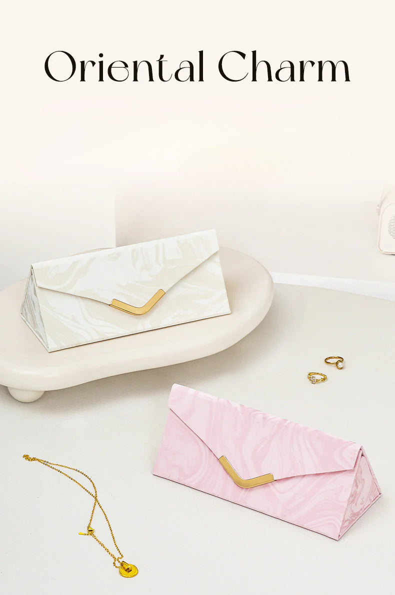 davidCross-Border Direct Supply Jewelry Box Luxury Foldable Jewelry Box Earrings Rings Necklaces Storage Jewelry Glasses Storage Box