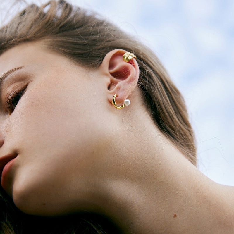 Copper Alloy Imitation Pearl Earrings Pearl Earrings Niche Design Sense High-end Sense Temperament Stud Earrings 2022 Jewelry Davidjewelry david001