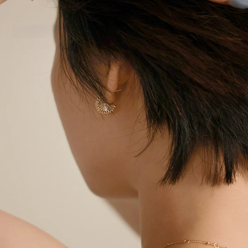 Copper Alloy Synthetic Zircon Earrings French Retro Fashion Elegant Light Luxury Simple Earrings Gold Necklace Davidgold necklace david001