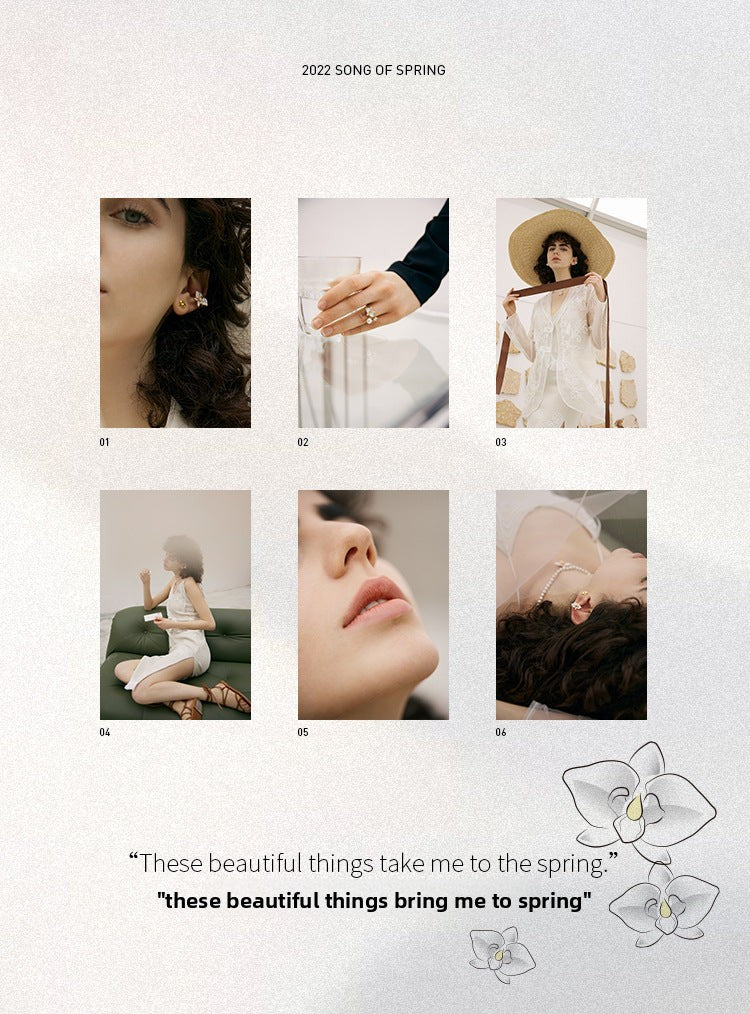 Enamel Copper Alloy Earrings Butterfly Ear Clips for Women Without Piercing High-end Niche Light Luxury French Ear Cuffs David Gold Necklacedavid gold necklace