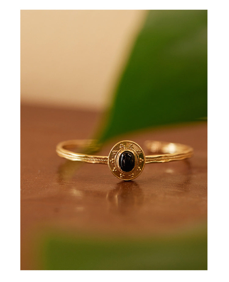 Copper Alloy Imitation Crystal Bracelet French Simple Elegant Vintage Light Luxury Bracelet Gold Necklace Davidgold necklace david