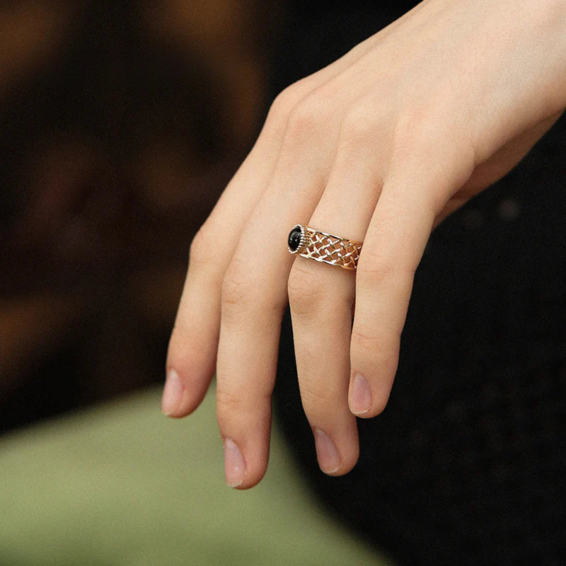 Copper Alloy Ring French Style Elegant Lazy Light Luxury Ring Jewelry Davidjewelry david003003