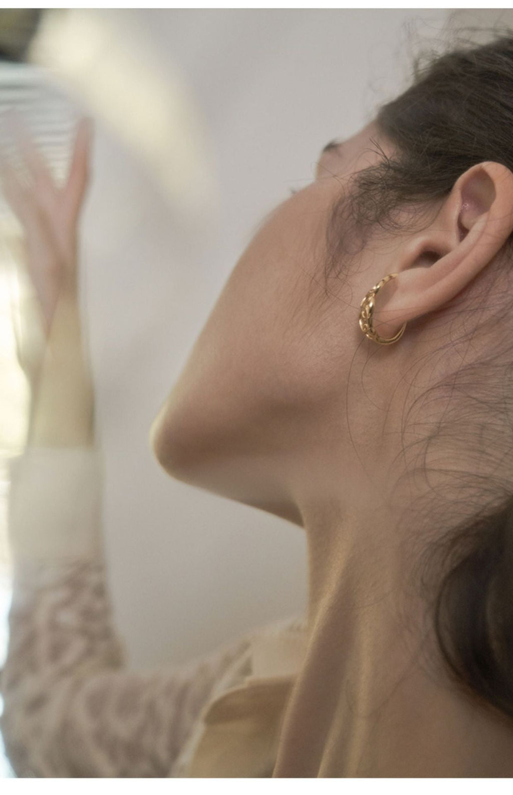 925 Silver Earrings Ear Clip Style No Piercing Women's Earrings Earrings Minimalist Niche Sweet Cool French Style High-end David Gold Necklacedavid gold necklace