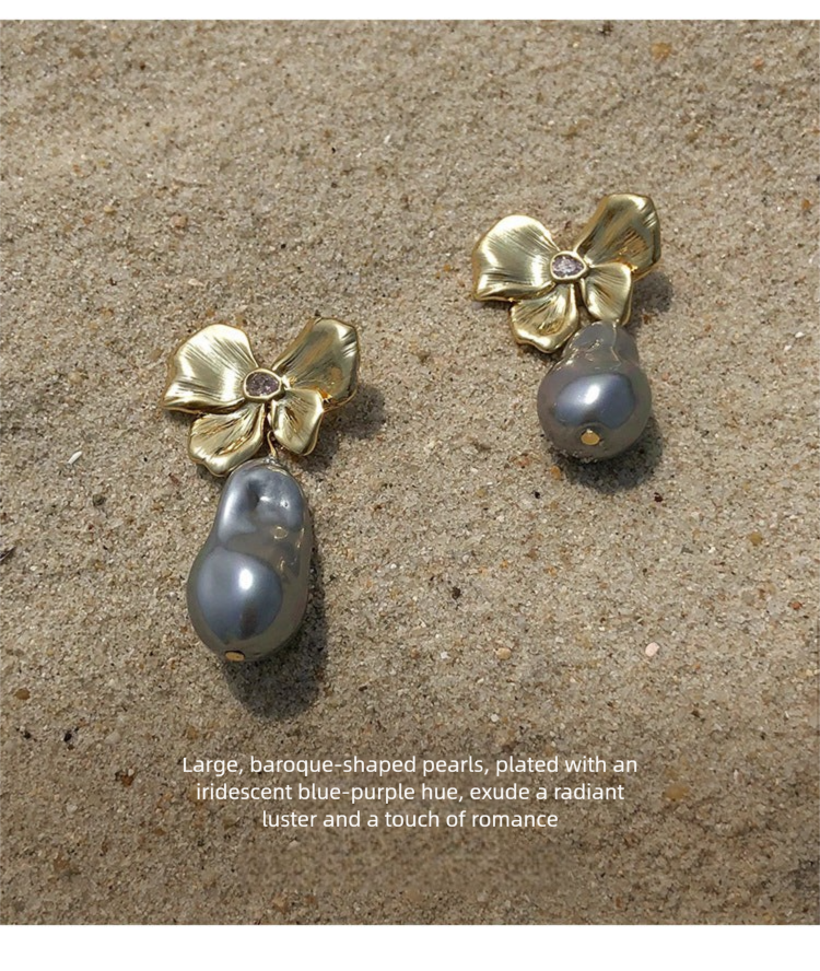 Flower Earrings Niche High-End Earrings Vintage Light Luxury Stud Earrings Women Jewelry Gold Necklacejewelry gold necklace001