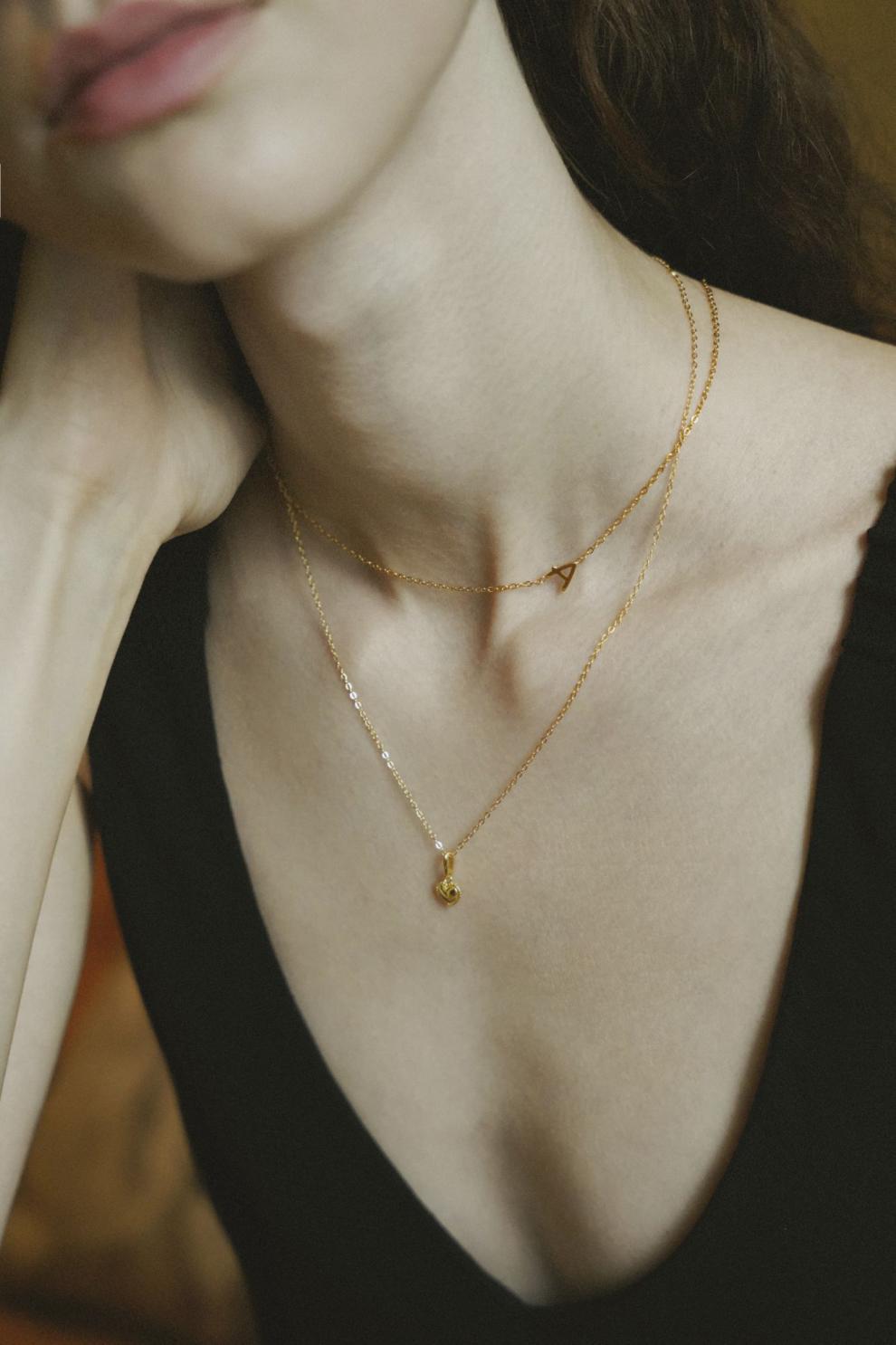 Necklace for Women Light Luxury S925 Silver Niche Jewelry Heart Pendant Collarbone Chain Gift for Girlfriend Jewelry Gold Necklacejewelry gold necklace002