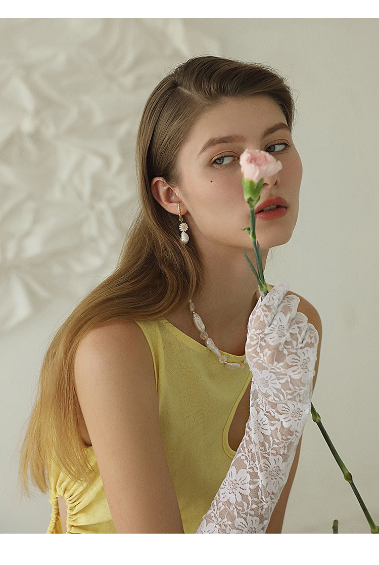 Baroque Pearl Necklace for Women, Light Luxury Elegant Jewelry, Niche Design Brand Choker Necklace, Collarbone Chain, Gold Necklace Jewelry, Gold Necklace Davidgold necklace david002