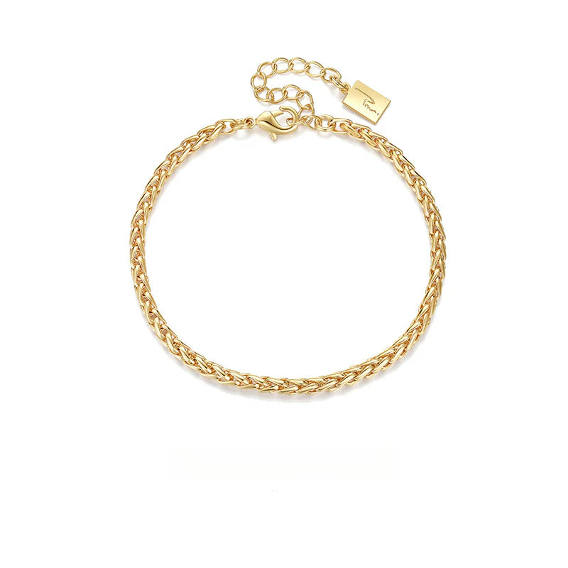 Brass Alloy Bracelet French Light Luxury Retro Design Fashion Simple Versatile Bracelet Bangle