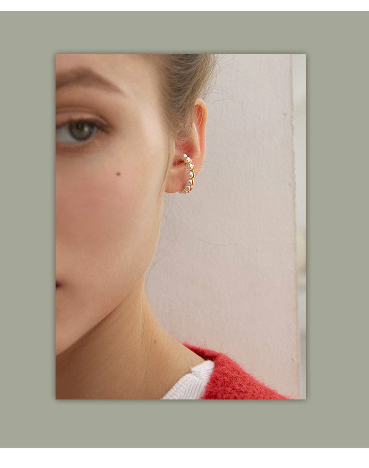 Pearl Ear Cuff No Piercing Feminine European and American Style Fake Earrings Clip-on Earrings No Piercing Ear Clips Jewelry David Jewelry David Gold Necklacejewelry david gold necklace