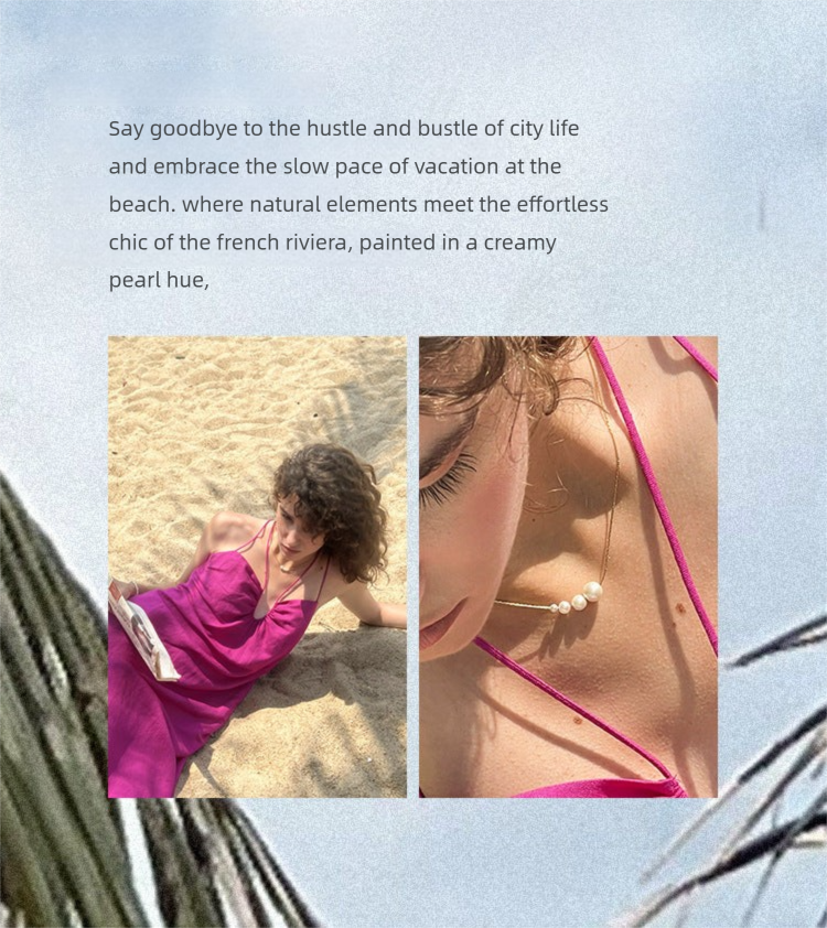 925 Silver Pearl Necklace for Women Natural Freshwater Pearl Choker Light Luxury Sweater Chain Simple Retro Collarbone Chain David Jewelrydavid jewelry002