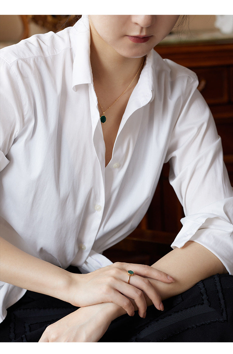 Fashionable Simple Vintage French Style Light Luxury Ring