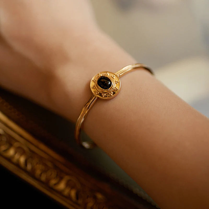 Copper Alloy Bracelet French Simple Elegant Vintage Light Luxury Bracelet Bangle