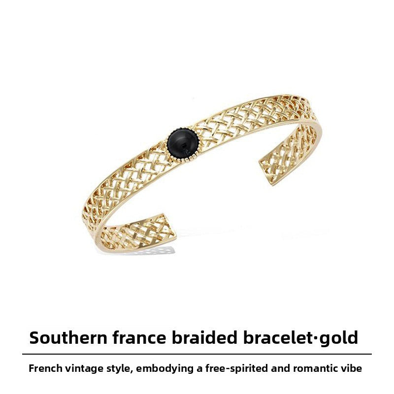 Copper Alloy Imitation Crystal Bracelet Fashion French Simple Elegant Design Light Luxury Bracelet Gold Necklace Davidgold necklace david