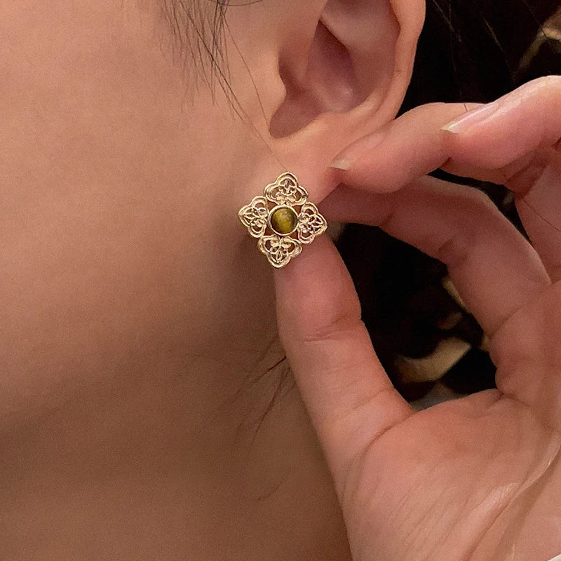 Auspicious Three-Piece Set (Necklace + Ring + Earrings) Jewelry Gold Necklace Jewelry Gold Necklacejewelry gold necklace001003