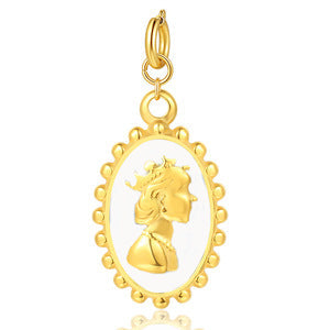 Copper Alloy Pendant [Exclusive for Fans] Antique Feel Gold Coin Vintage Jewelry Pendant David Jewelrydavid jewelry