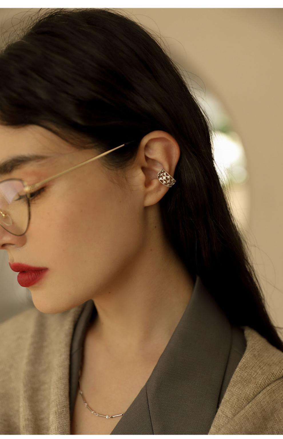 Zircon Ear Clip Style Non-Pierced Women's Earrings Vintage Non-Hole Ear Cuff David Jewelry Gold Necklacedavid jewelry gold necklace