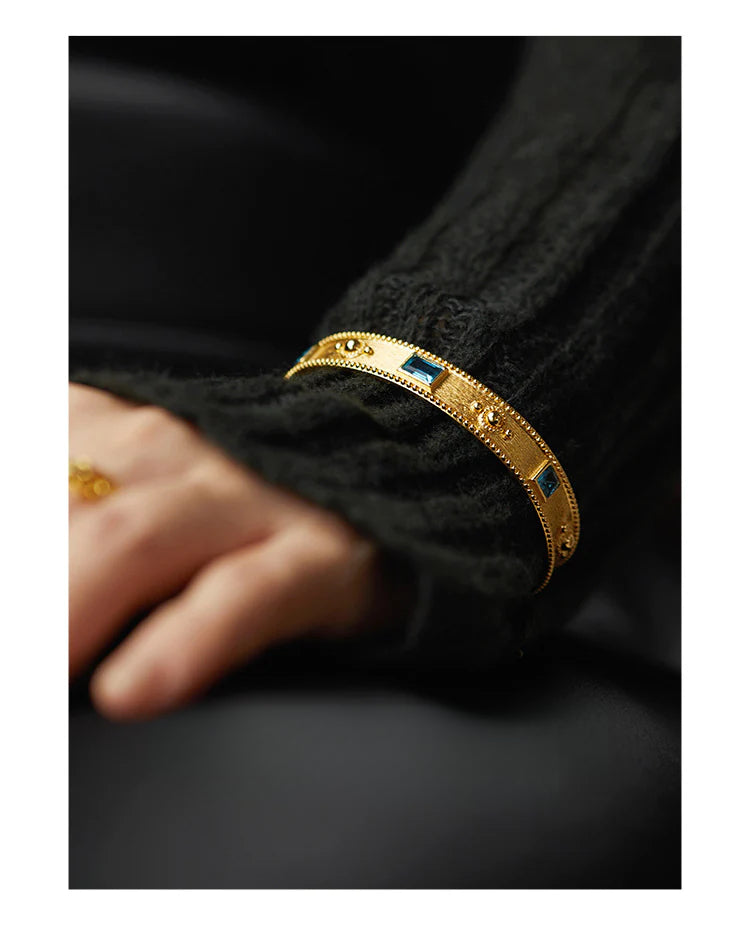 Brass Alloy Bracelet French Retro Bracelet Autumn Winter Fashion Simple Light Luxury Bracelet David Gold Necklacedavid gold necklace