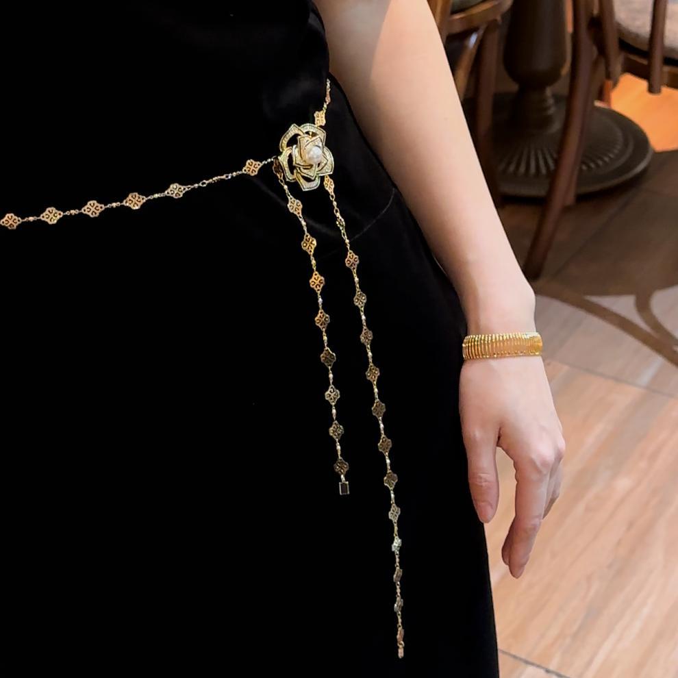 french retro Autumn and Winter Sweater Chain 0528