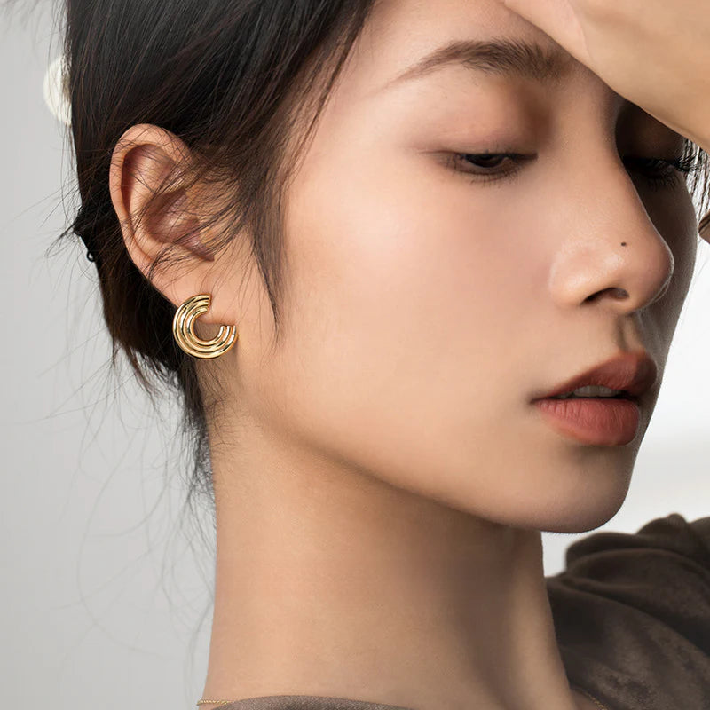 Original Design Fashionable and Elegant Lazy French Style Earrings Stud Earrings Simple David Gold Necklace Jewelrydavid gold necklace jewelry001