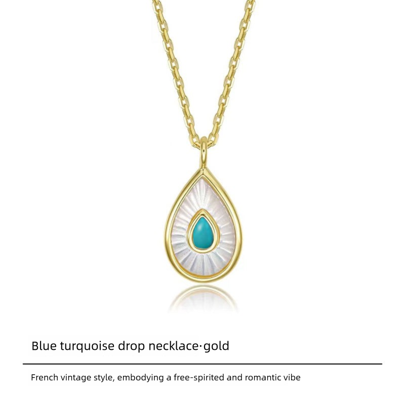Chain 925 Silver French Light Luxury Design Fashion Simple Style Necklace Pendant Gold Necklace Davidgold necklace david002002