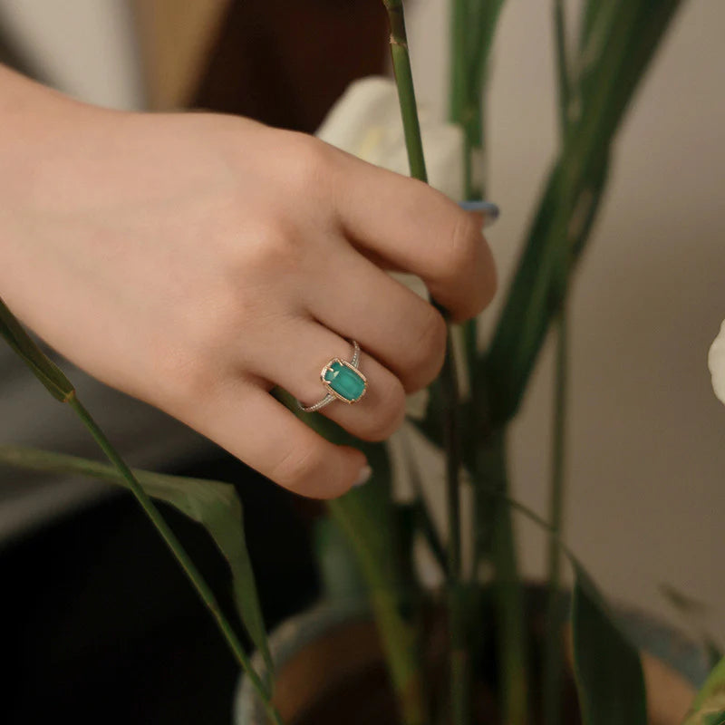 925 Silver Ring French Fashion Lazy Temperament Light Luxury Simple Retro Ring David Gold Necklacedavid gold necklace003