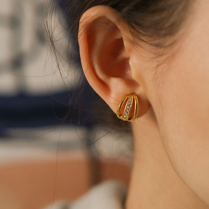 Copper Alloy Ring Ear Clip Style No Piercing Stud Earrings High-end Light Luxury Pearl Earrings French Style Gold Necklace Davidgold necklace david001