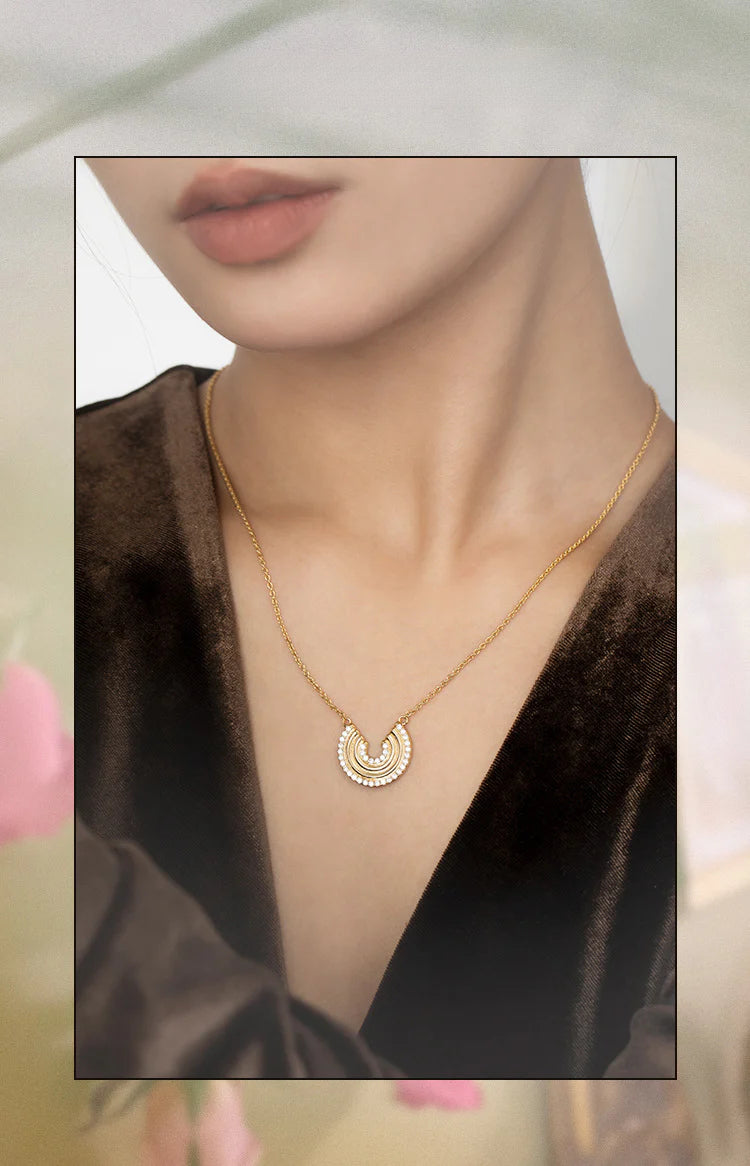 Copper Alloy Necklace French Lazy Fashion Retro Temperament Personality Design Light Luxury Necklace Pendant Jewelry Gold Necklace Davidjewelry gold necklace david002